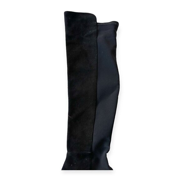 Stuart Weitzman‎ Over the Knee Black Suede/Stretch 50/50 Boots, Size 6M - Picture 15 of 15